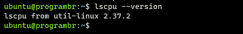 lscpu --version command in linux