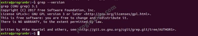 grep - version