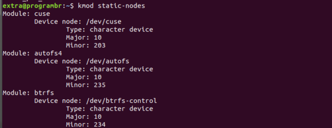 kmod static-nodes