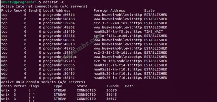 netstat - C-command-in-linux