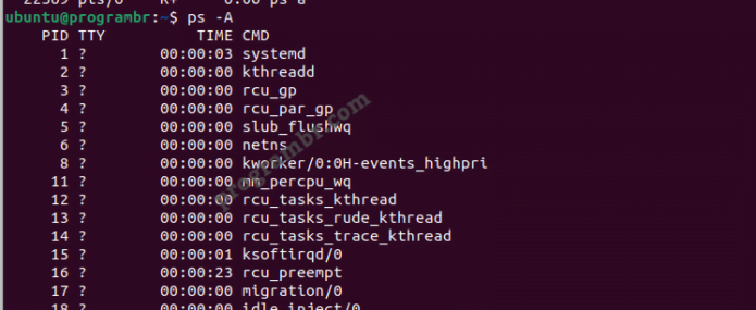 ps -A-command-in-linux