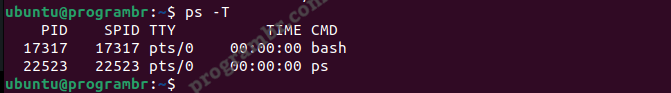 ps -T-command-in-linux