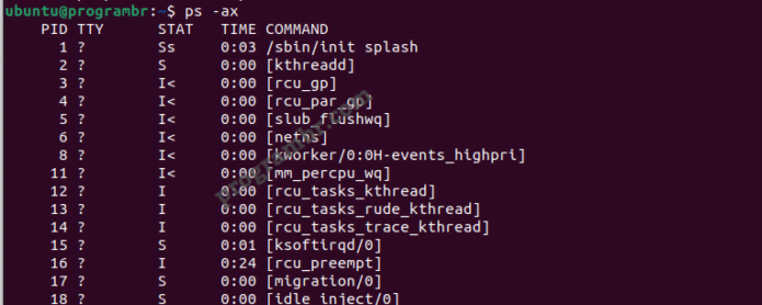 ps -ax-command-in-linux