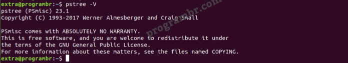 pstree -V