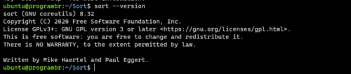 sort --version